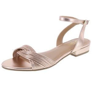 Rose Gold Swann Flat Sandal | Size 9 1/2